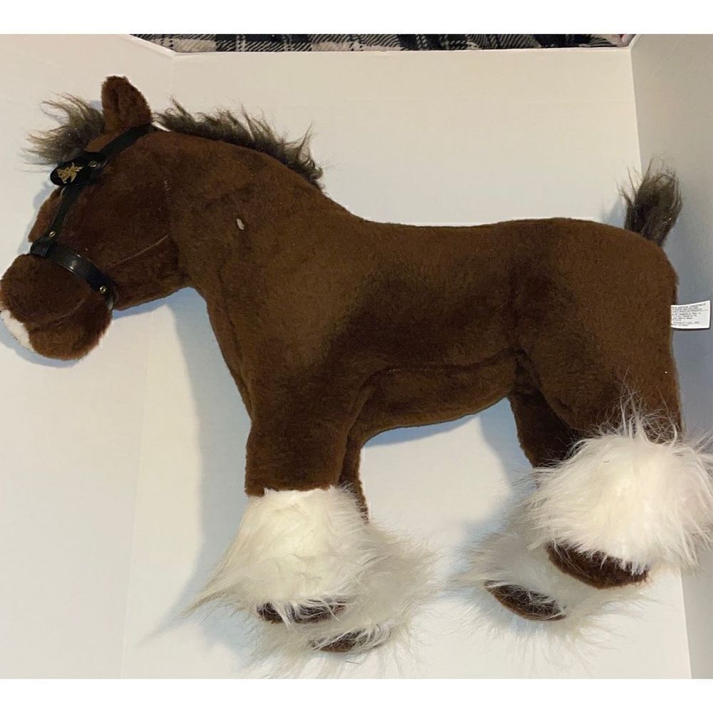 Vintage ￼19” Anheuser-Busch Budweiser Lil Scot Plush Stuffed ￼Clydesdale Horse